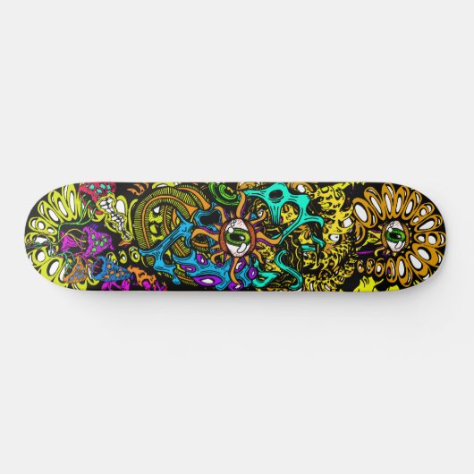 Intense Mushroom Oogbal Hallucinatie Graphics Skateboard (Horizontaal)
