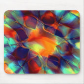 Intense oranje bloem in digitale gepolijste textuu muismat (Voorkant)