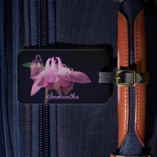 Intense roze Columbine ventilator gepersonaliseerd Bagagelabel