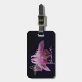 Intense roze Columbine ventilator gepersonaliseerd Bagagelabel (Voorkant verticaal)