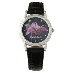 Intense roze Columbine ventilator gepersonaliseerd Horloge