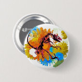 Intense roze Raptor Button (Voorkant /achterkant)