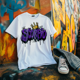Intense Schorpioen Zodiac Graffiti Airbrush met kr Tri-Blend Shirt