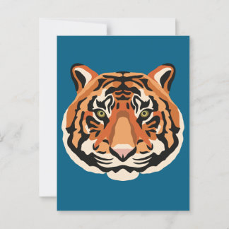 Intense Tiger Eyes the Powerful Big Cat Briefkaart