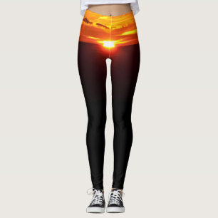 Intense zonsondergang leggings