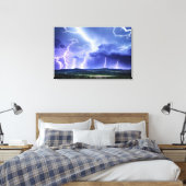 Intensieve Natuur | Bliksem Storm Canvas Afdruk (Insitu (Slaapkamer))