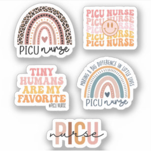 Intensieve zorg voor kinderen, crème PICU verpleeg Sticker