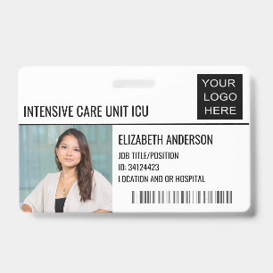 Intensive Care Afdeling IC Foto ID Ziekenhuis Logo Badge