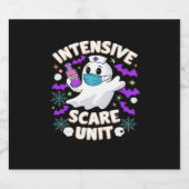 Intensive Scare Unit Nurse Halloween IC Nurse Ess Sparkling Wijnetiket (Enkel label)