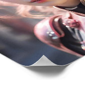 Intent Look en wazige achtergrond Poster (Hoek)