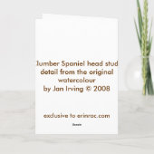 Intention - carte de voeux d'épagneul de Clumber (Dos)