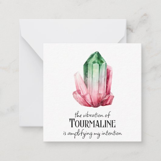 *~* Intention Tourmaline AP64 Carte à note plate (Devant)