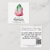 *~* Intention Tourmaline AP64 Carte à note plate (Devant / Derrière)