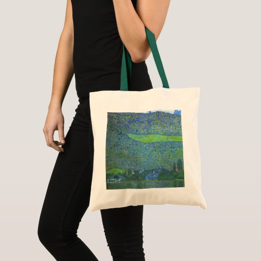 Interactie in Attersee door Klimt, Art Nouveau Tote Bag (Voorkant (product))
