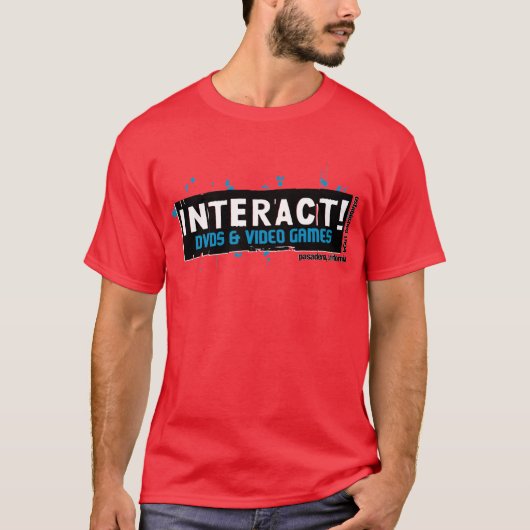 Interactie! White Over Turquoise T-shirt (Voorkant)