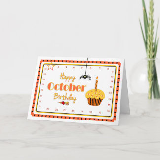 Interactief "Beweging de Verjaardag van OKTOBER Kaart