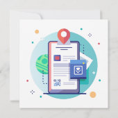 Interactieve augmented reality-uitnodiging save the date (Achterkant)