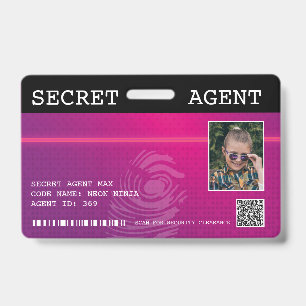 Interactieve Secret Agent Spy Badge - Roze