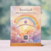 Interactive Pet Memorial Acrylic Sign | QR Code Acryl Bord (Neutraal)