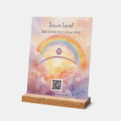 Interactive Pet Memorial Acrylic Sign | QR Code Acryl Bord (Hoek)