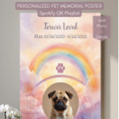  Interactive Pet Memorial Gift | QR Code Playlist Poster