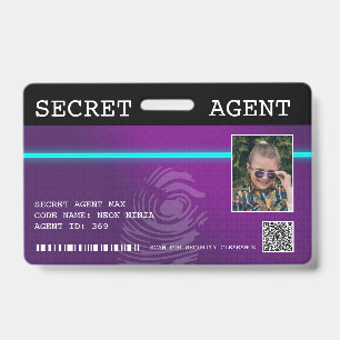 Interactive Secret Agent Spy Badge - Paarse/Blauwg