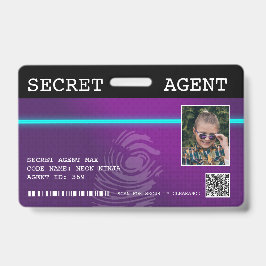 Interactive Secret Agent Spy Badge - Paarse/Blauwg
