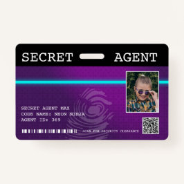 Interactive Secret Agent Spy Badge - Paarse/Blauwg