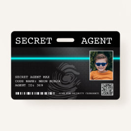 Interactive Secret Agent Spy Badge - Zwart/Blauwgr