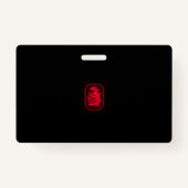 Interactive Secret Agent Spy Badge - Zwart/Rood (Achterkant)