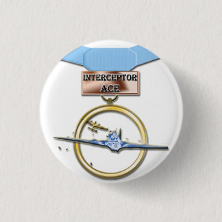 Interceptor Ace-medaille Ronde Button 3,2 Cm