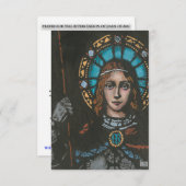 Intercession de la carte de prière Jeanne d'Arc (Devant / Derrière)