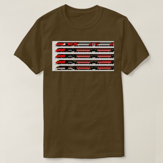 InterCity 125 Klasse 43 Locomotieven zonder merkna T-shirt (Design voorkant)