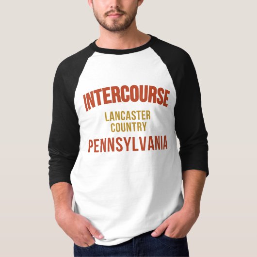 Intercursus Pennsylvania Map, Lancaster Pa T-shirt (Voorkant)