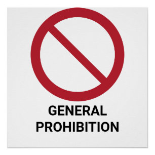 Interdiction générale, signe d'interdiction