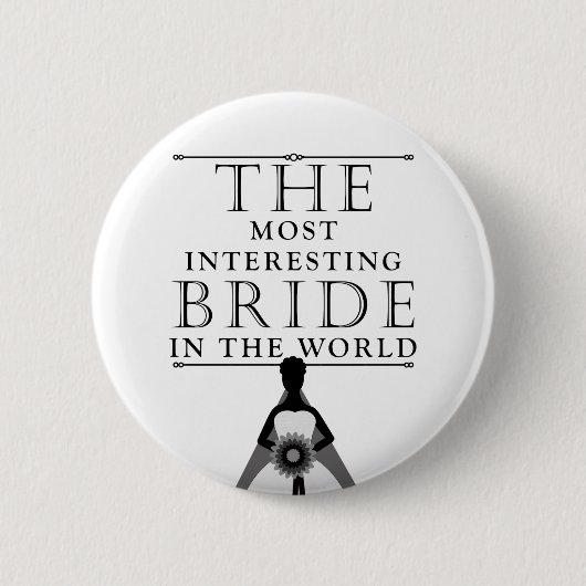 Interessant Bride Bachelorette-Button Ronde Button 5,7 Cm (Voorkant)