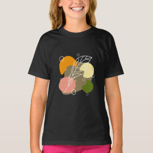 Interessante abstracte plekjes met bladeren t-shirt