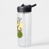 Interessante abstracte plekjes met bladeren waterfles (Links)