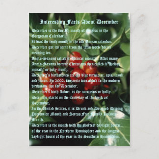 interessante feiten over december briefkaart
