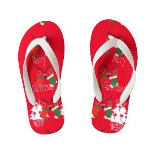 Interessante Kerst op komst doe-het-zelf Kinder Teenslippers