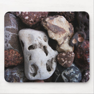 Interessante Rocks van Lake Michigan Shore Muismat