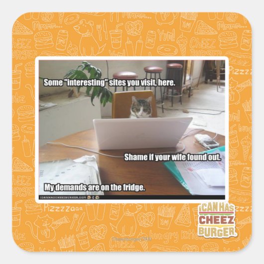 Interessante sites vierkante sticker (Voorkant)