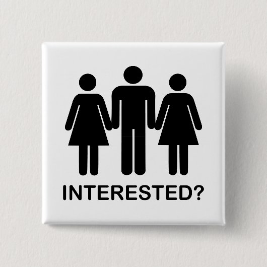 Interesse? Vierkante Button 5,1 Cm (Voorkant)