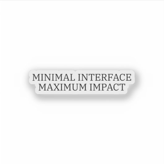 Interface Protocol | Minimal Interface Technical  Sticker (Voorkant)