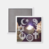 Interfaith, Coexist Fire Magnet Magneet (Voorkant / Achterkant)