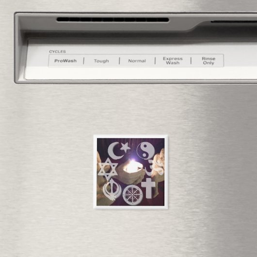 Interfaith, Coexist Fire Magnet Magneet (Insitu (Vaatwasser))