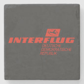 Interflug, luchtvaartmaatschappij van DDR Oost-Dui Stenen Onderzetter (Voorkant)