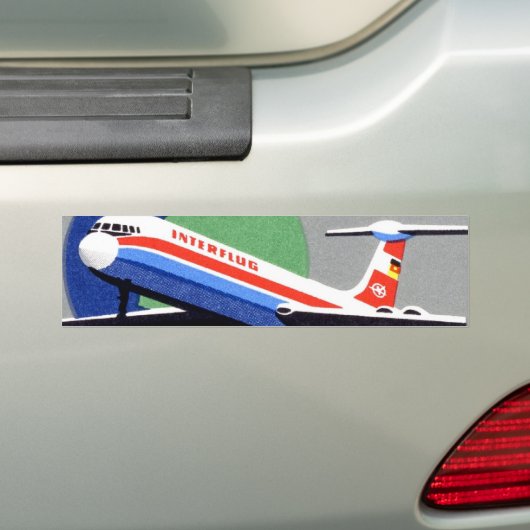 INTERFLUG - National Airline of DDR, East Germany Bumpersticker (Op auto)