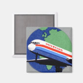 INTERFLUG - National Airline of DDR, East Germany Magneet (Voorkant / Achterkant)