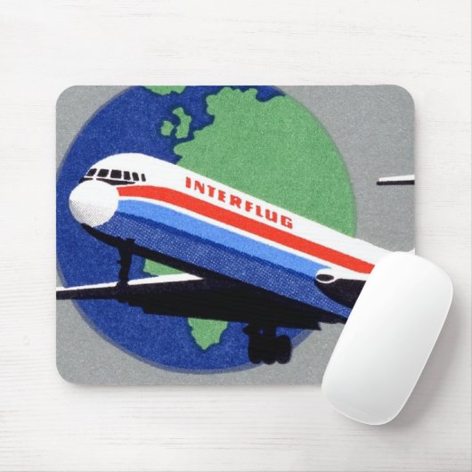 INTERFLUG - National Airline of DDR, East Germany Muismat (Met muis)